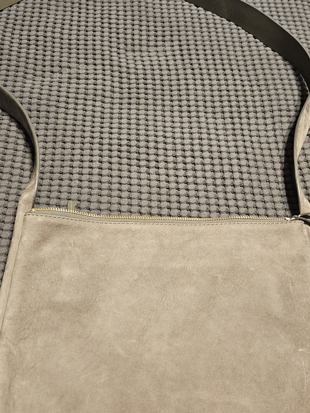 Skagen Neutral Suede Crossbody Bag - Taupe